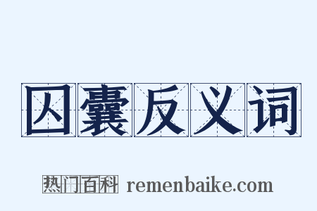 囚囊反义词是什么意思的图片